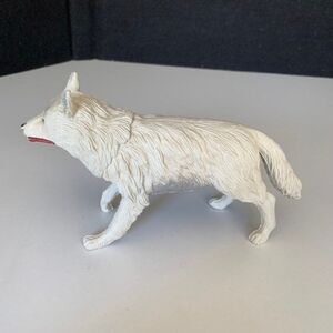 Vintage 1987 Imperial White Wolf Dog Figure Toy Action Figure 8" Dire  Played wi